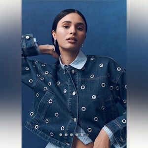 Anthropologie NWT BLANKNYC Silver DreamsDenim Jacket size S.